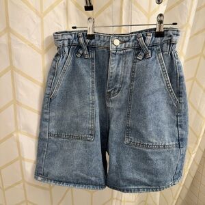 High-Waisted Denim Shorts